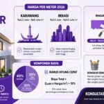 Infografis biaya renovasi rumah per meter di Karawang dan Bekasi tahun 2026 lengkap dengan simulasi harga, jenis renovasi, dan tips hemat biaya